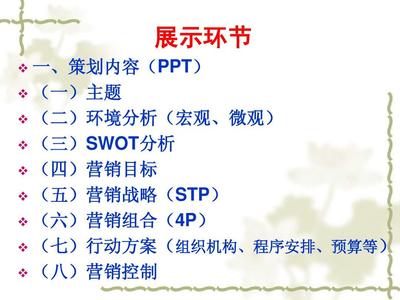 市場(chǎng)營(yíng)銷策劃內(nèi)容結(jié)構(gòu)